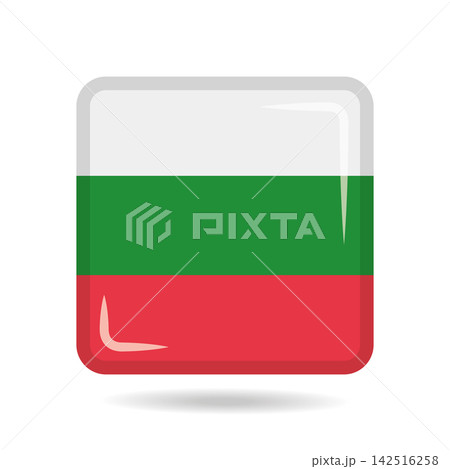 Square shape icon of the national flag of Bulgaria Vector illustration Square shape icon of the national flag of Bulgaria Vector illustration 142516258