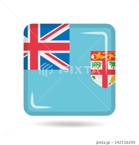 Square shape icon of the national flag of Fiji Vector illustration Square shape icon of the national flag of Fiji Vector illustration 142516295