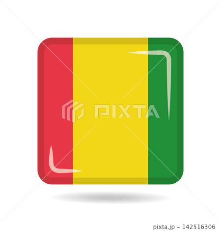 Square shape icon of the national flag of Guinea Vector illustration Square shape icon of the national flag of Guinea Vector illustration 142516306