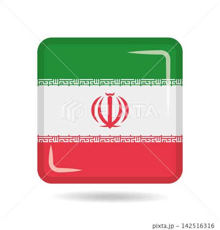 Square shape icon of the national flag of Iran Vector illustration Square shape icon of the national flag of Iran Vector illustration 142516316