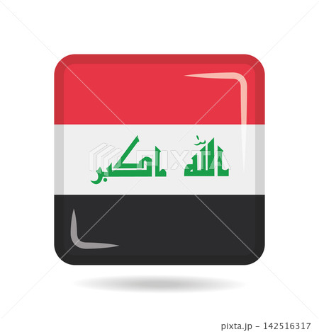 Square shape icon of the national flag of Iraq Vector illustration Square shape icon of the national flag of Iraq Vector illustration 142516317