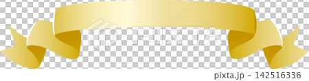 Illustration material of a luxurious gold ribbon Illustration material of a luxurious gold ribbon 142516336