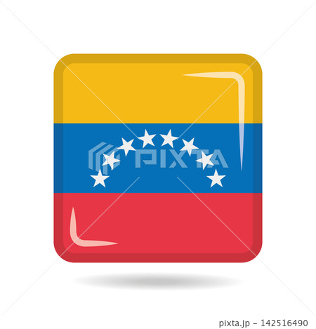 Square shape icon of the national flag of Venezuela Vector illustration Square shape icon of the national flag of Venezuela Vector illustration 142516490