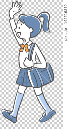 有書包的高中學生 142516859