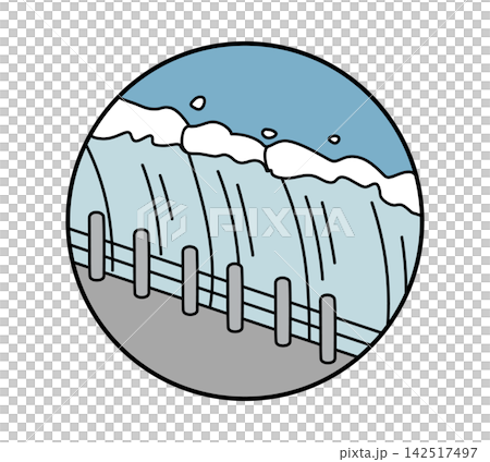 海嘯圖像插圖圖標 海嘯圖像插圖圖標 142517497