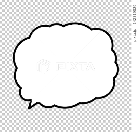 cloud-shaped speech bubble cloud-shaped speech bubble 142519029