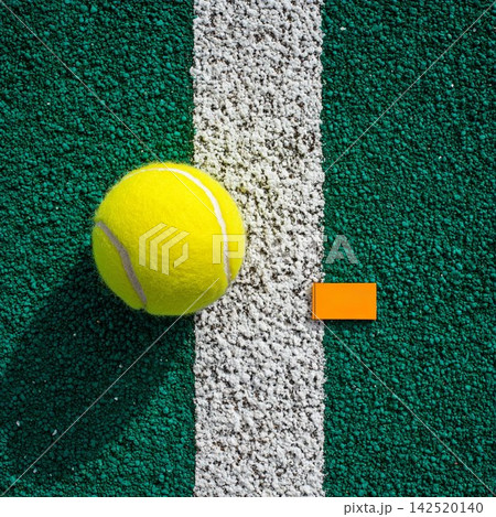 Tennis Ball on Court Line 142520140