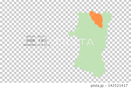 Vector illustration of a map of Akita Prefecture showing Odate City in Akita Prefecture with pinpoint accuracy. Map showing Odate City in color. Vector illustration of a map of Akita Prefecture showing Odate City in Akita Prefecture with pinpoint accuracy. Map showing Odate City in color. 142521417
