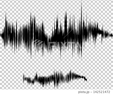 一幅粗略的手繪風格的聲波插圖。 一幅粗略的手繪風格的聲波插圖。 142521472