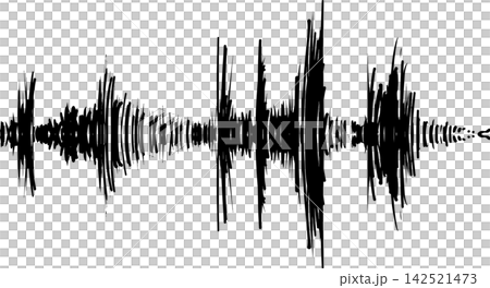 Illustration material of a rough waveform/sound wave (sound wave). Illustration material of a rough waveform/sound wave (sound wave). 142521473