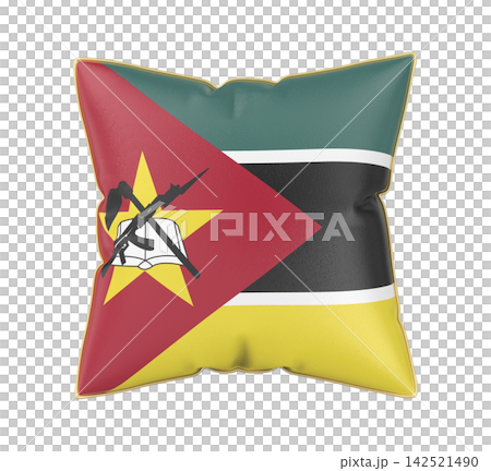 Pillow with the flag of Mozambique Pillow with the flag of Mozambique 142521490