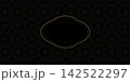 A geometric design with a gold pattern on a black background, based on traditional national art 142522297