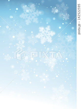雪柄の青い背景 雪柄の青い背景 142522595