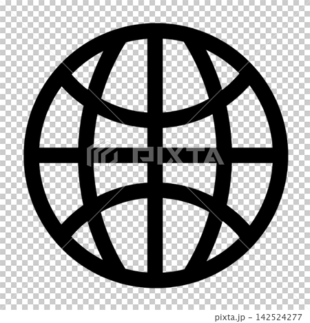 代表全球網路連線的地球圖示。 142524277