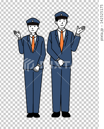 Young male and female taxi drivers 142525175