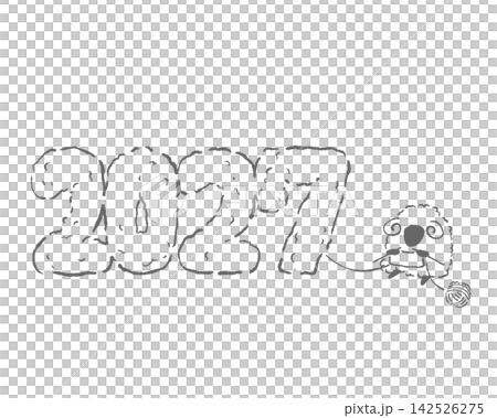 2027 年的針織小羊，非常適合做新年賀卡。 142526275