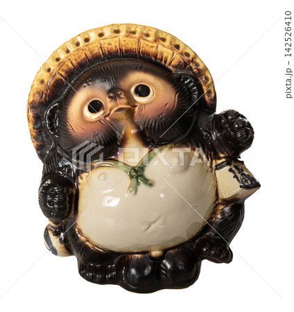 Tanuki ceramic lucky charm transparent background 142526410