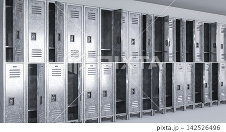 Metal school lockers 3d background Metal school lockers 3d background 142526496