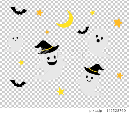 Halloween: Cute Ghosts & Bats Halloween: Cute Ghosts & Bats 142528760