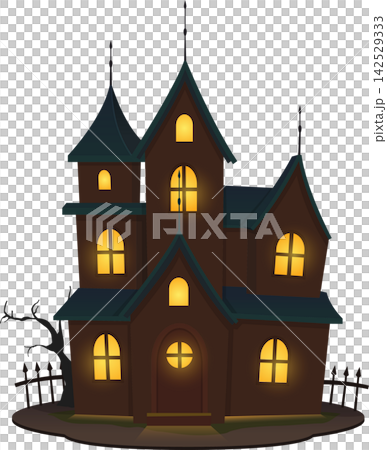 Haunted house spooky Halloween clip art Haunted house spooky Halloween clip art 142529333