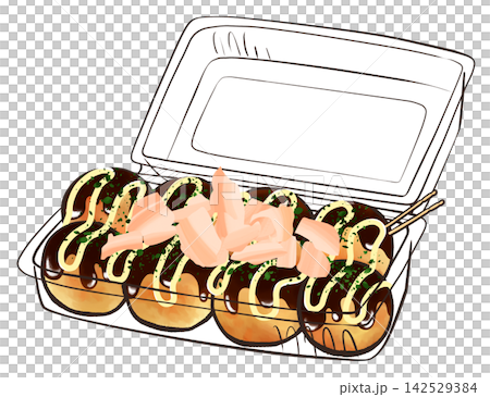 Illustration of 8 takoyaki Illustration of 8 takoyaki 142529384