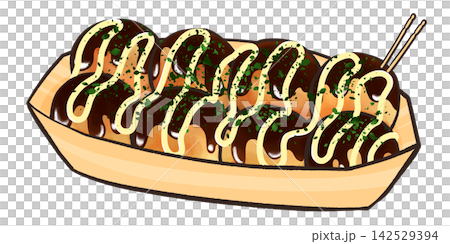 Illustration of 8 takoyaki Illustration of 8 takoyaki 142529394