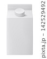 White carton pack for milk or juice with plastic cap, Yogurt or kefir pack. Vector realistic 3d mockup of cardboard box for liquid dairy products and beverage isolated on background. 142529492