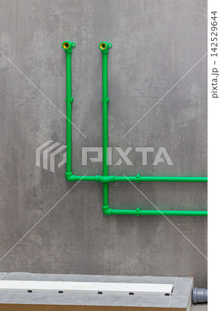 Green Plastic Water Pipes Green Plastic Water Pipes 142529644