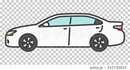 白色轎車示意圖 | 租車、汽車、交通工具 白色轎車示意圖 | 租車、汽車、交通工具 142530035