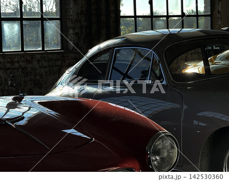 Klassikstadtのガレージで埃をかぶるクラシックカー Klassikstadtのガレージで埃をかぶるクラシックカー 142530360