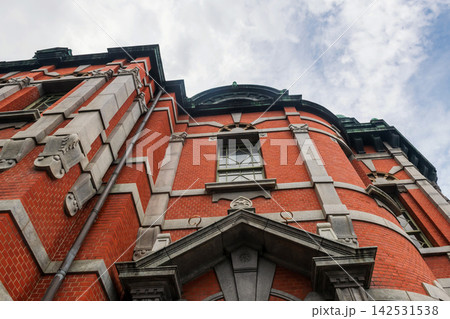 Fukuoka Red Brick Culture Museum facade building, Japan Fukuoka Red Brick Culture Museum facade building, Japan 142531538