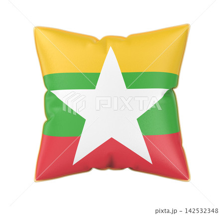 Pillow with the flag of Myanmar Pillow with the flag of Myanmar 142532348
