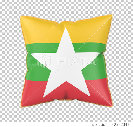 Pillow with the flag of Myanmar Pillow with the flag of Myanmar 142532348