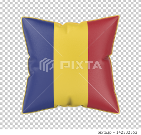 Pillow with the flag of Romania or Chad Pillow with the flag of Romania or Chad 142532352
