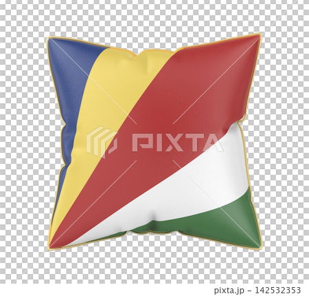 Pillow with the flag of Seychelles Pillow with the flag of Seychelles 142532353