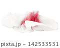 Blood on the tissue paper isolated on white background 142533531