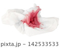 Blood on the tissue paper isolated on white background 142533533