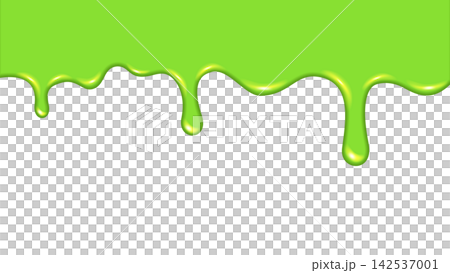 Frame material with glossy green liquid dripping, transparent background. Frame material with glossy green liquid dripping, transparent background. 142537001