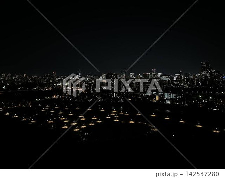 仙台城跡から望む仙台市街の夜景 宮城県仙台市 仙台城跡から望む仙台市街の夜景 宮城県仙台市 142537280