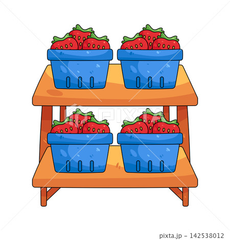 Illustration of strawberry market Illustration of strawberry market 142538012
