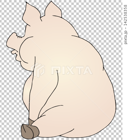 手書き動物イラスト☆ブタさん 手書き動物イラスト☆ブタさん 142538358