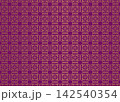 A graceful geometric pattern in purple with a golden national floral ornament 142540354