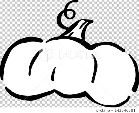 Halloween Outline Cute Pumpkin Minimalist Hand Drawn Halloween Outline Cute Pumpkin Minimalist Hand Drawn 142540381
