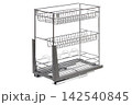 Metal storage rack for kitchen organization and arrangement of items 142540845