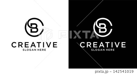 BC or CB initial letter logo design vector 142541019