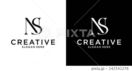 NS or SN initial letter logo design vector template NS or SN initial letter logo design vector template 142541276
