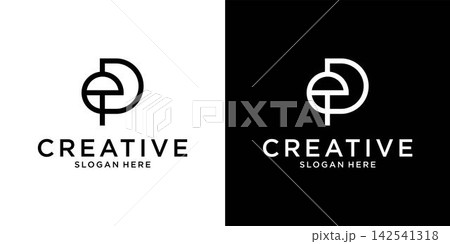 EP or PE initial letter logo design vector template 142541318