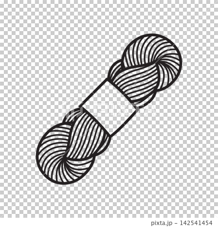 Minimalist line icon of a twisted yarn hank with a paper label ready for winding and knitting.
Minimalist line icon of a twisted yarn hank with a paper label ready for winding and knitting.
142541454