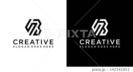 SB or BS initial letter logo design vector SB or BS initial letter logo design vector 142541851