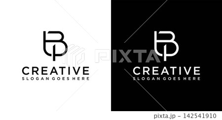 PB or BP initial letter logo design vector PB or BP initial letter logo design vector 142541910